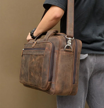 Crazy Gergia Vintage Leather Briefcase