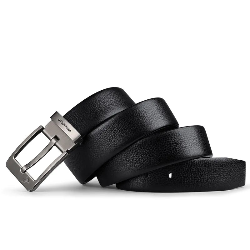 Genuine Leather Needle Buckle Belt for Men'S Trendy Pants, Casual and Personalized Waistband