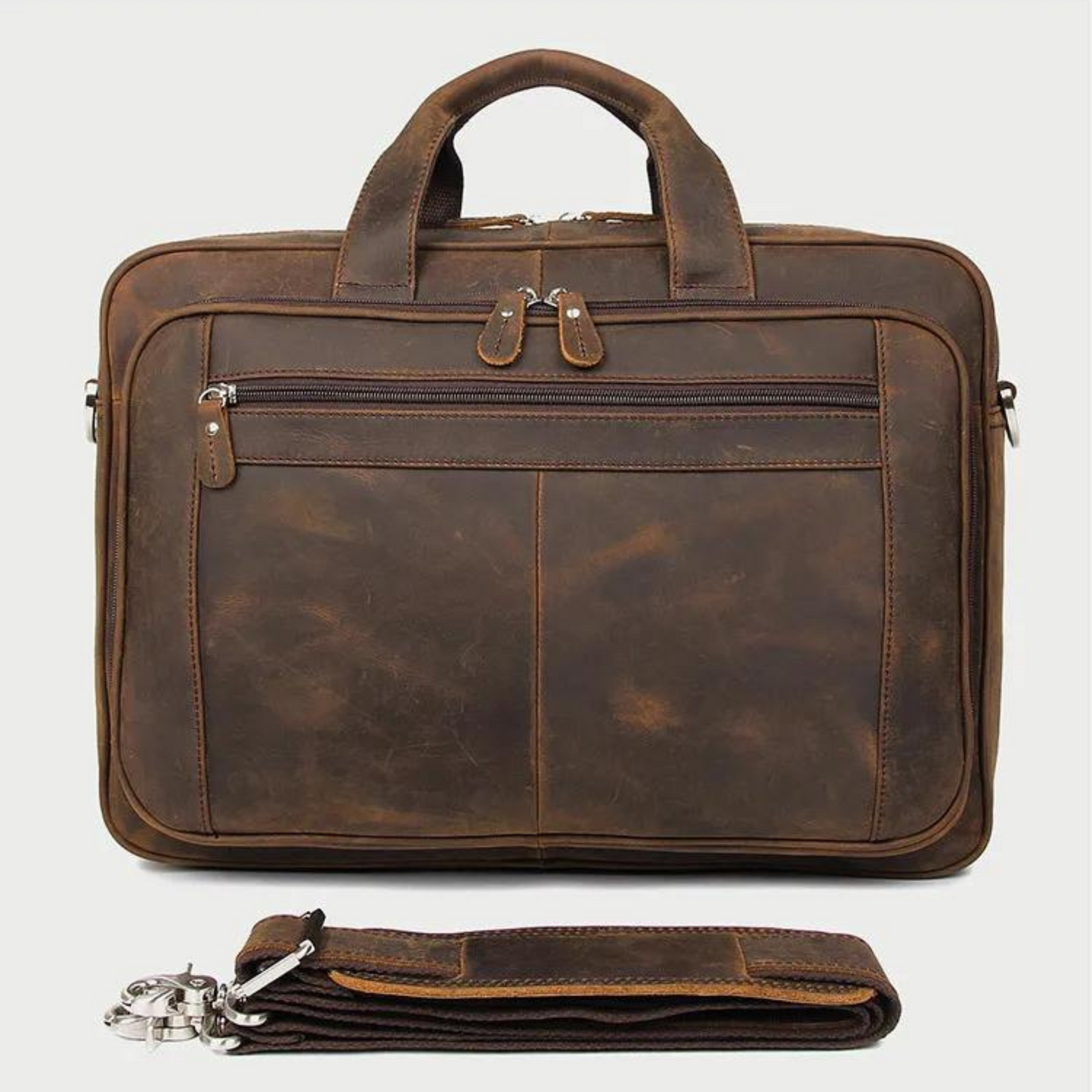 Crazy Gergia Vintage Leather Briefcase